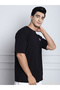 Men Black Oversized Graphic Print T-Shirt - 4