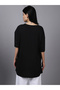 Women Black Oversized Graphic Print T-Shirt - 2