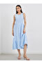 Smocked Detail Strappy A-Line Midi Dress - 2