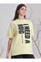 Women Yellow Oversized Graphic Print T-Shirt - 4