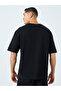 Men Black Oversized Graphic Print T-Shirt - 4