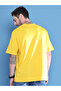 Men Yellow Graphic Print Oversized T-Shirt - 2