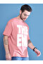 Men Pink Graphic Print Oversized T-Shirt - 4
