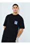 Men Black Oversized Graphic Print T-Shirt - 3