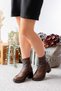 Women's Brown Winter Stretch Platform Sole Casual 5 cm Heeled Boots 2628
