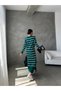 Women's Striped Long Sleeve Dress - 4