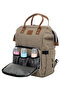 Luxury Leather Thermal Compartment Waterproof Stain Resistant Wipe-Clean Mom and Baby Care Backpack - 3