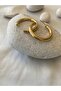 Thick Gold Hoop Steel Earrings