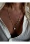 Gold Enamel Letter C Heart Necklace