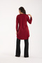 Women's Burgundy Striped Long Sleeve Tunic - 8