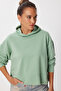 Hooded Seasonal Modal Sweatshirt Len0030 Green - 3