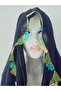 Handcrafted Needle Embroidered Prayer Cover Dowry Cover Mevlit Headscarf Crepe Fabric 145X75 cm - 4
