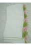Handcrafted Needle Embroidered Prayer Cover Dowry Cover Mevlit Headscarf Crepe Fabric 145X75 cm - 4