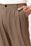 Bej Pileli Klasik Baggy Fit Kumaş Pantolon TMNSS24PL00024 - 6