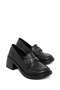 Black Women's Loafer Shoes 21098 - 4