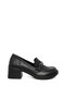 Black Women's Loafer Shoes 21098 - 6