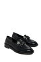 Black Women's Loafer Shoes 21095 - 5