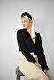 Extra Gathered Black Satin Crown - 2