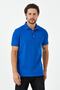 Men's Basic Polo Neck Plain Comfort Cobalt Blue T-Shirt - 4