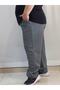 Smoked Steel Knitted Trousers with Elastic Waist Pockets - 2