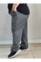 Smoked Steel Knitted Trousers with Elastic Waist Pockets - 5
