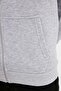 Gri Oversize/Geniş Kesim Fermuarlı Kapüşonlu Şardonsuz Sweatshirt-Hırka TMNAW22SW0620 - 9