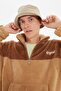 Camel Unisex Oversize/Geniş Kesim Renk Blok Sıcak Tutan Peluş Sweatshirt TMNAW22SW1477 - 10
