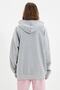 Gri Oversize/Geniş Kesim Kapüşonlu İçi Polar/Sıcak Tutan Unisex Sweatshirt TMNAW22SW1462 - 6