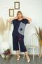 Large Size Full Lycra Imported Viscose Fabric Red Tassel Sweat Resistant Navy Blue Sailor Suit - 2
