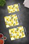 Set of 3 Yellow Lemons| Glass Cutting Board - Glass Cutting Table - 3