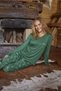 Pajama Set Emerald Green Seasonal Natural Viscose Fabric Dowry Women Pajama Set - 6
