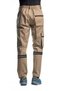 Reflective Work Trousers, Beige-Black, Commando Pockets -54E3357- - 2