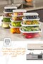 Set of 12 Airtight Storage Containers Grey 3X(250-500-750-1200 ml) - 12
