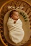 Multi-Purpose Newborn Combed Cotton Baby Blanket Baby Cover Double Layer Ecru 100% Cotton, 86×86 cm - 4