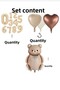 Retro Bear Concepted Age Foil Balloon Heart Detail Mini Birthday Party Celebration Set Ornament - 4