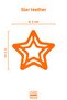 Silicone Teether Star Sunset Orange - 2