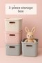 3-Piece Mix Color 17 Lt Storage Box with Organizer Lid, Organizer, Storage