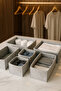 Felt Drawer and Closet Organizer Set 6 Pieces - Gray Multi-Purpose Organizer Boxes