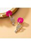 Crystal Lips Sush Design Drop Earrings, Pink Enamel with Rhinestone Design, Gold-Tone - 4