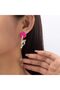 Crystal Lips Sush Design Drop Earrings, Pink Enamel with Rhinestone Design, Gold-Tone - 2