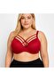C Cup Wired Sponge Hollow Cross Strap Red Bra