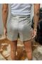Women's Lame Fabric Knotted Silver Shorts Skirt - 2