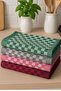 Cotton German Napkin, Kitchen Towel, Nutrition Cover Set of 4 - Checkered Stylish Design - 2