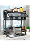 Over-Sink Kitchen Rack with Space-Saving Dish Drying and Storage Organizer with Utensil Hooks - 2