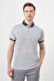Men's Anthracite Trend Compact Rotation Print Pique Polo Neck T-Shirt - 2