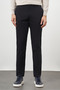 Men's Black Cotton Side Pocket Slim Fit Chino Pants - 2