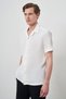 Men's White Apache Collar Short Sleeve Shirt - 3