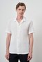 Men's White Apache Collar Short Sleeve Shirt - 4