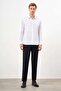 Men's White Basic Plain Pattern Hard Neck Regular Fit Shirt - 4
