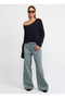 Oval Neck Soft Textured Knitwear Women's Sweater - 3
